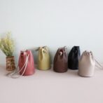 レシピ 日本製 ショルダー 2WAY 巾着 バック B-04 柔らかい革製